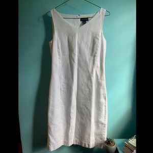 Ann Taylor white linen dress